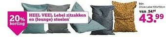 Leen Bakker Zitzak lebel aanbieding