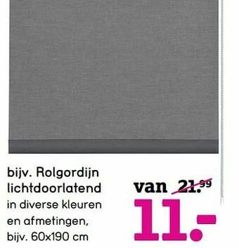 Leen Bakker Rolgordijn lichtdoorlatend aanbieding