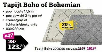 Leen Bakker Tapijt boho of bohemian aanbieding