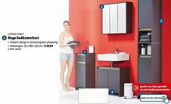 Lidl Hoge badkamerkast aanbieding