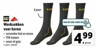 Lidl Werksokken voor heren aanbieding