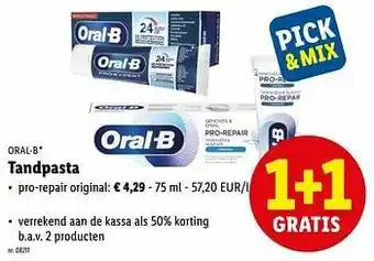Lidl Tandpasta pro-repair original aanbieding