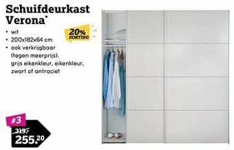 Leen Bakker Schuifdeurkast verona aanbieding