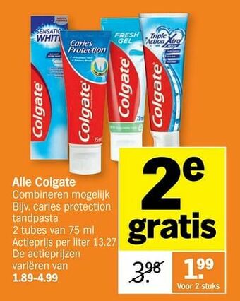Albert Heijn Caries protection tandpasta aanbieding