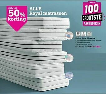 Leen Bakker Matras royal 5 prestige aanbieding
