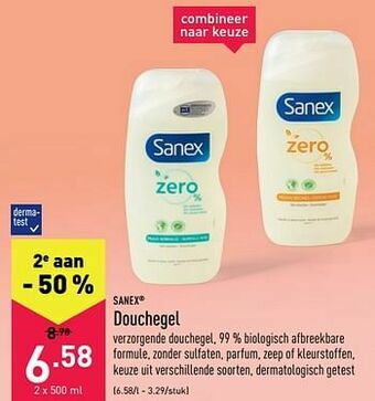 ALDI Sanex douchegel aanbieding