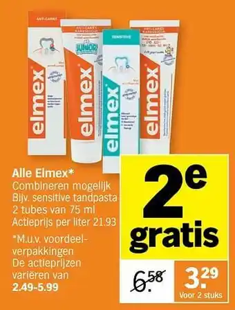 Albert Heijn Sensitive tandpasta aanbieding