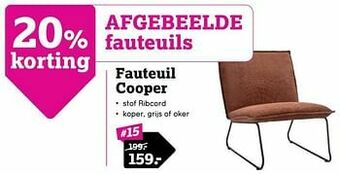 Leen Bakker Fauteuil cooper aanbieding
