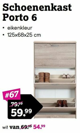 Leen Bakker Schoenenkast porto 6 aanbieding