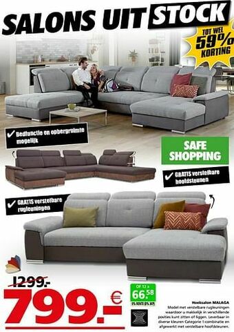 Seats and Sofas Hoeksalon malaga aanbieding