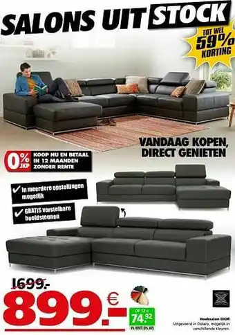 Seats and Sofas Hoeksalon dior aanbieding