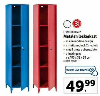 Lidl Metalen lockerkast aanbieding