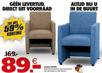 Seats and Sofas Fauteuil grace aanbieding