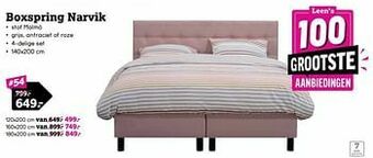 Leen Bakker Boxspring narvik aanbieding