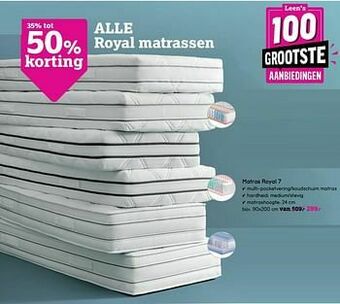 Leen Bakker Matras royal 7 aanbieding
