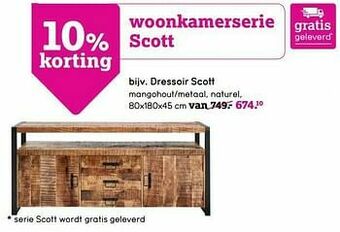 Leen Bakker Dressoir scott aanbieding