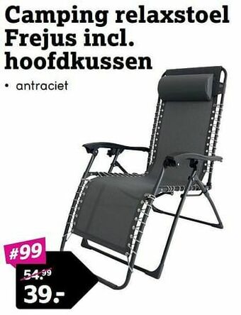 Leen Bakker Camping relaxstoel frejus incl. hoofdkussen aanbieding