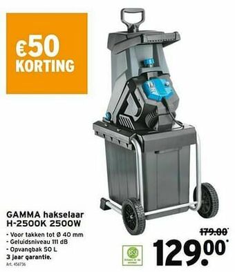 GAMMA Gamma hakselaar h-2500k 2500w aanbieding