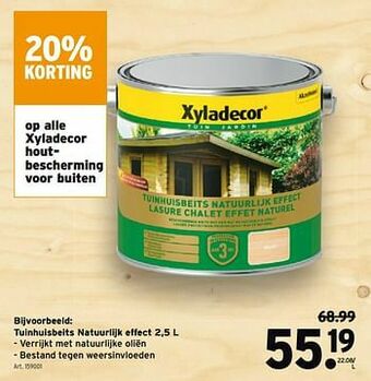 GAMMA Tuinhuisbeits natuurlijk effect aanbieding
