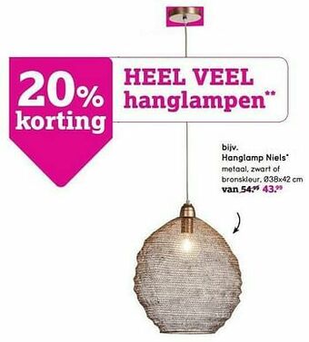 Leen Bakker Hanglamp niels aanbieding