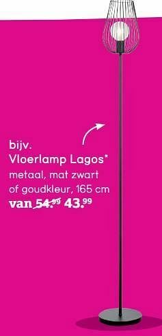 Leen Bakker Vloerlamp lagos aanbieding