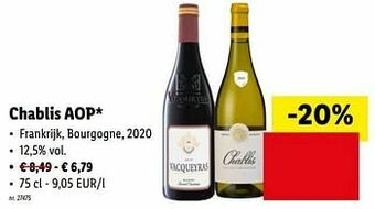 Lidl Chablis aop aanbieding