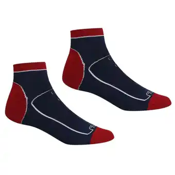 Decathlon Heren samaris trail enkelsokken (pak van 2) (zwart/donker staal) aanbieding