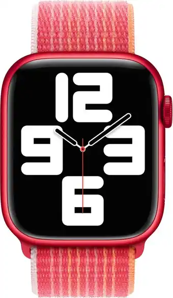 Bol.com Apple watch geweven sportbandje - voor apple watch 3/4/5/6/7/8/se/ultra 42/44/45/49mm - rood aanbieding