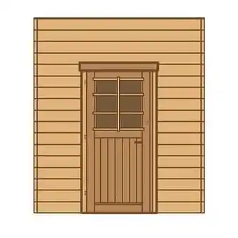 Brico Solid zijwand met enkele deur ‘S7730’ 180 x 240 cm aanbieding