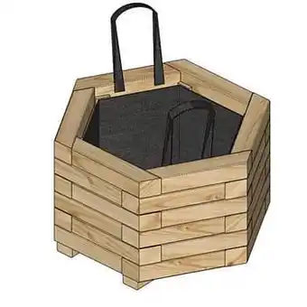 Brico Solid bloembak ‘Baroque’ bruin 65 x 38 cm aanbieding