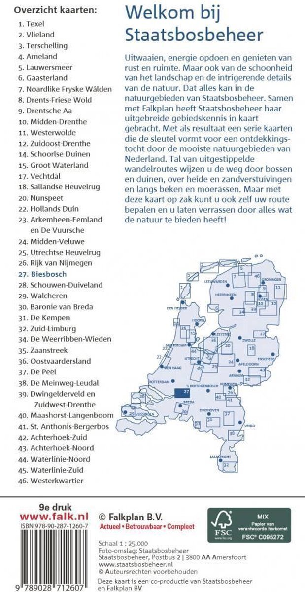 Bol.com Wandelkaart 27. de biesbosch aanbieding