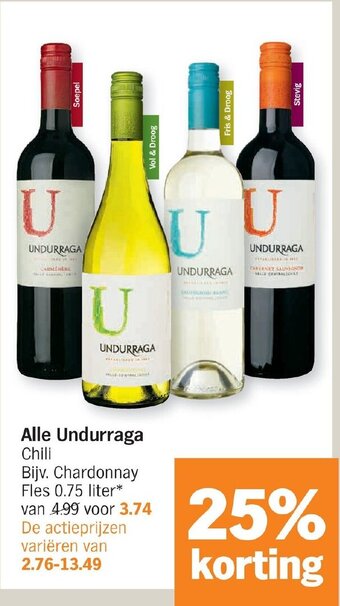 Albert Heijn Alle Undurraga aanbieding