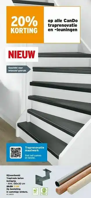 GAMMA Traptrede beton lichtgrijs aanbieding