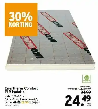 GAMMA Enertherm comfort pir isolatie aanbieding