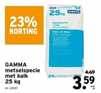GAMMA Gamma metselspecie met kalk aanbieding