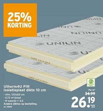 GAMMA Utherm4u pir isolatieplaat aanbieding