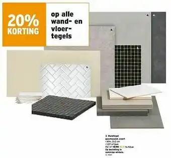 GAMMA Wandtegel glasmozaïek zwart aanbieding