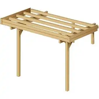 Brico Solid carport extensie ‘S7728’ hout 12 m² aanbieding
