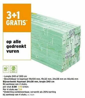 GAMMA Gedrenkt vuren aanbieding