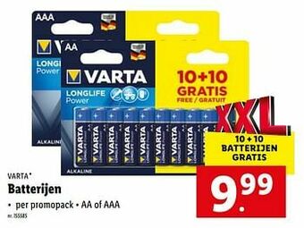 Lidl Batterijen aanbieding