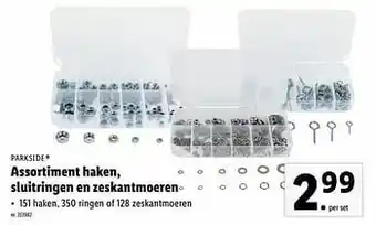 Lidl Assortiment haken, sluitringen en zeskantmoeren aanbieding