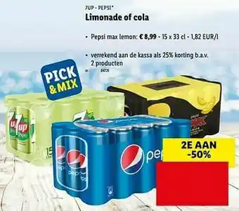 Lidl Pepsi max lemon aanbieding