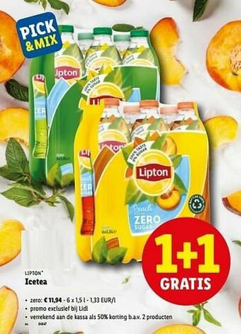 Lidl Icetea zero aanbieding