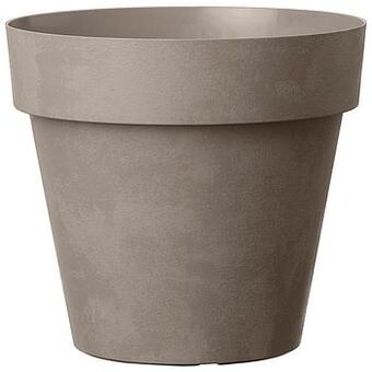 Brico Deroma bloempot Like plastiek taupe Ø30cm aanbieding
