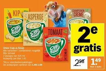 Albert Heijn Unox cup-a-soup tomaat aanbieding