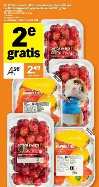 Albert Heijn Cotton sweets rode druiven aanbieding