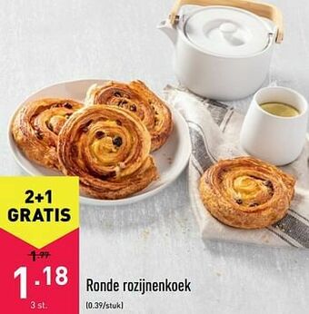 ALDI Ronde rozijnenkoek aanbieding