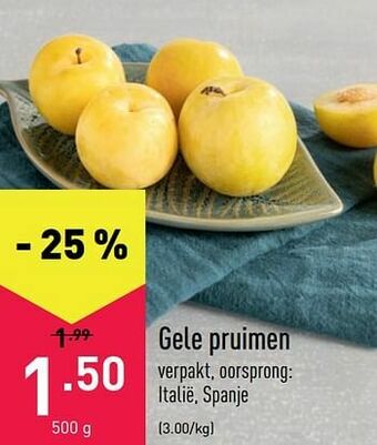 ALDI Gele pruimen aanbieding