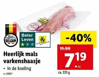 Lidl Heerlijk mals varkenshaasje aanbieding