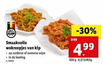 Lidl Smaakvolle wokreepjes van kip aanbieding
